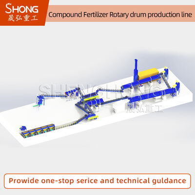100،000 طن / سنة طبل الدوار حجر NPK خط الإنتاج مع 20-48٪ محتوى المغذيات والطاقة المخصصة