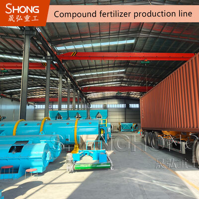 12 طن / ساعة سعة الخصب حجر آلة لإنتاج الأسمدة المركبة NPK مع جسيمات كروية 1-3mm ومحتوى NPK قابلة للتعديل 20٪ 48٪