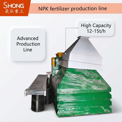 خط إنتاج أسمدة NPK مع تحبيب الأسطوانة المزدوجة لتشكيل أحادي الخطوة، وتوفير الطاقة، وسعة 12-15 طن/ساعة