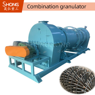 آلة حبيبات الأسمدة من الفولاذ الكربوني مع معدل حبيبات مرتفع من 80 إلى 90 ٪ وليس هناك حاجة إلى رباط لإنتاج الأسمدة العضوية