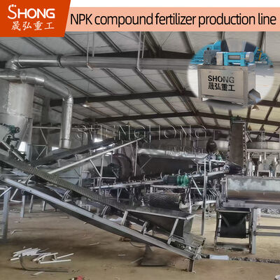 خط إنتاج الأسمدة NPK للطحن المزدوج للدولابين 5000kg/H للحبوب الجافة
