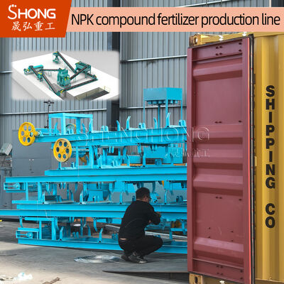 18.5kw الطاقة 1.5-2.5t/h القدرة المواد الفولاذ الكربوني NPK خط إنتاج الأسمدة مع الصحافة المزدوجة